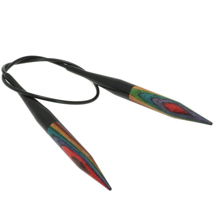 Lana Grossa Rundstricknadel Design-Holz Multicolor St. 10,0/40cm